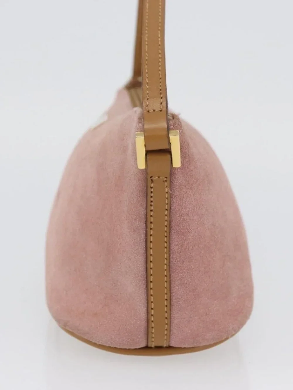 GUCCI Accessory Pouch Suede Pink Gold 039 1103 Auth BAZ567